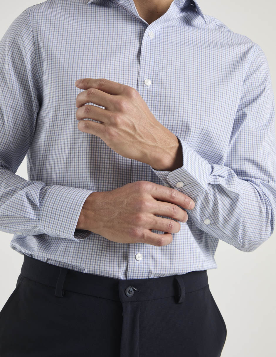 Camisa de vestir de algodón manga larga para hombre 2