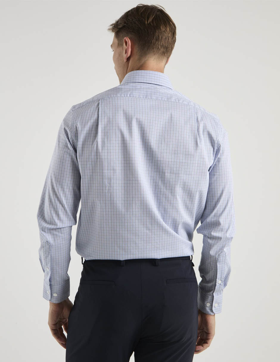 Camisa de vestir de algodón manga larga para hombre 4