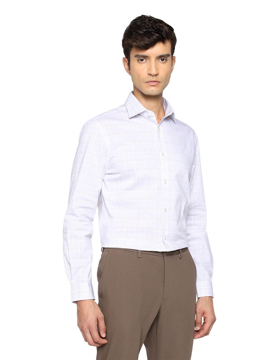 Camisa de vestir de algodón manga larga para hombre Camisa de vestir de algodón manga larga para hombre
