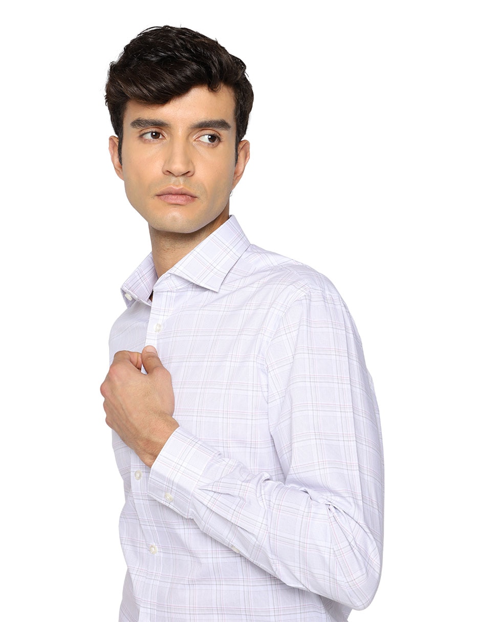 Camisa de vestir de algodón manga larga para hombre 2