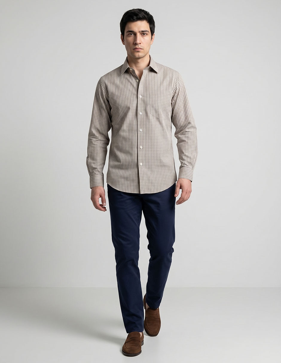 Camisa formal brooks brothers manga larga para hombre