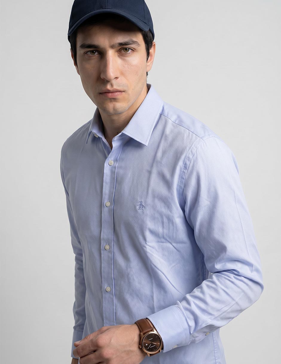 Camisa/Sobrecamisa Formal De Bambú Manga Larga Para Hombre