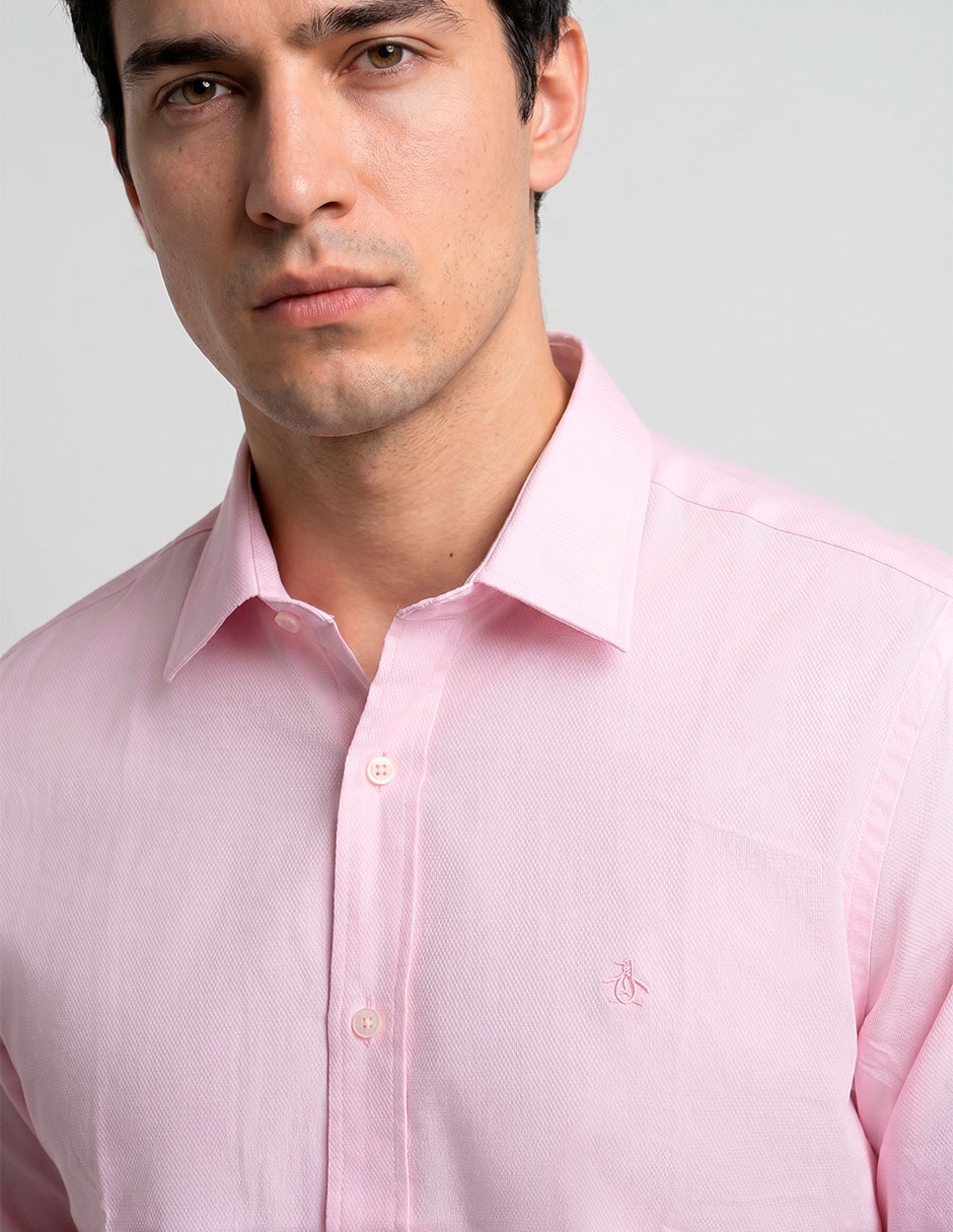 Camisa/Sobrecamisa Formal De Bambú Manga Larga Para Hombre