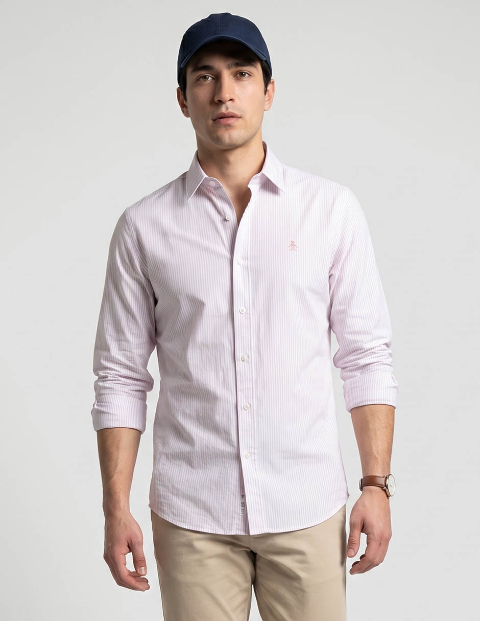 "camisa/sobrecamisa" formal original penguin "de" (si aplica) bambú "manga" larga "para hombre"