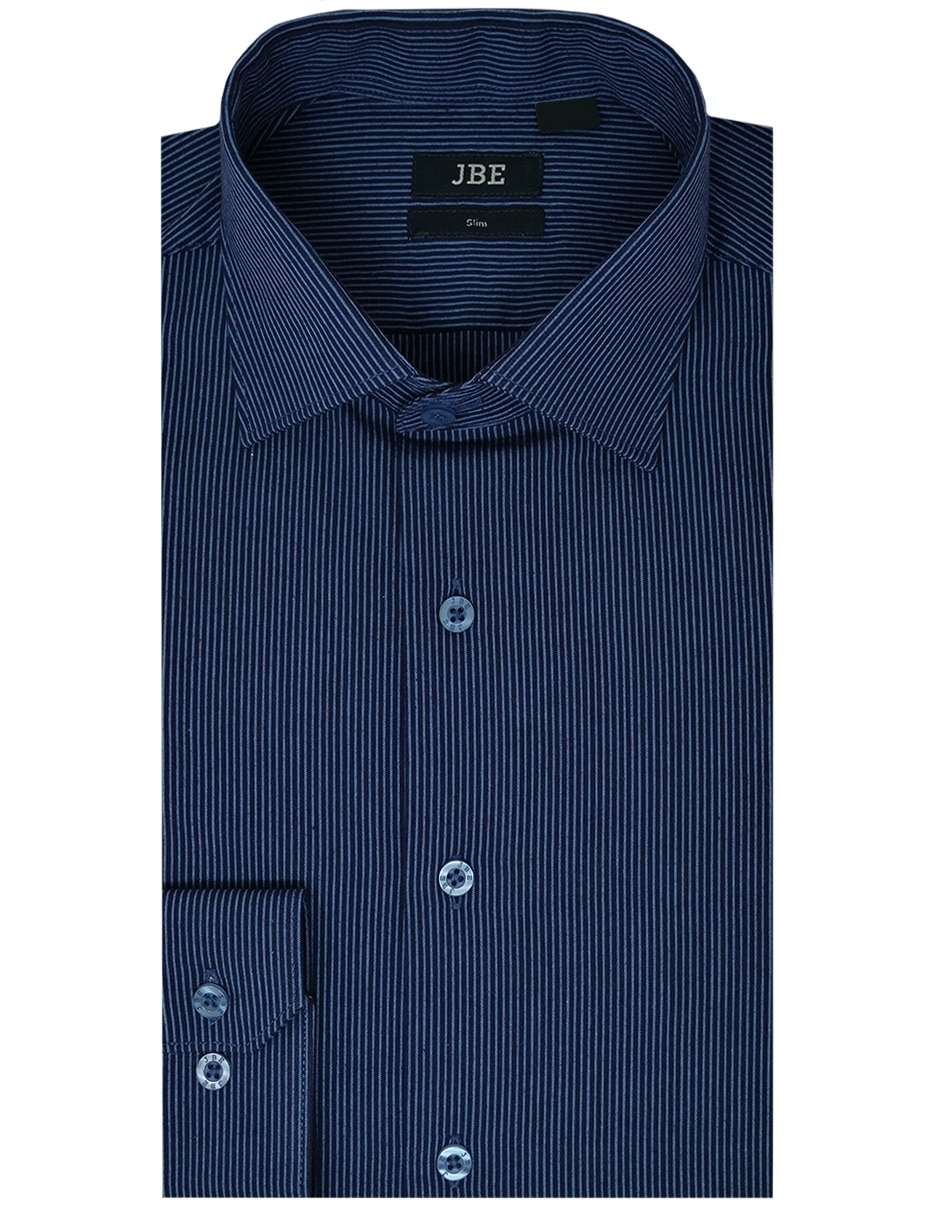 Camisa formal jbe de algodón manga larga para hombre
