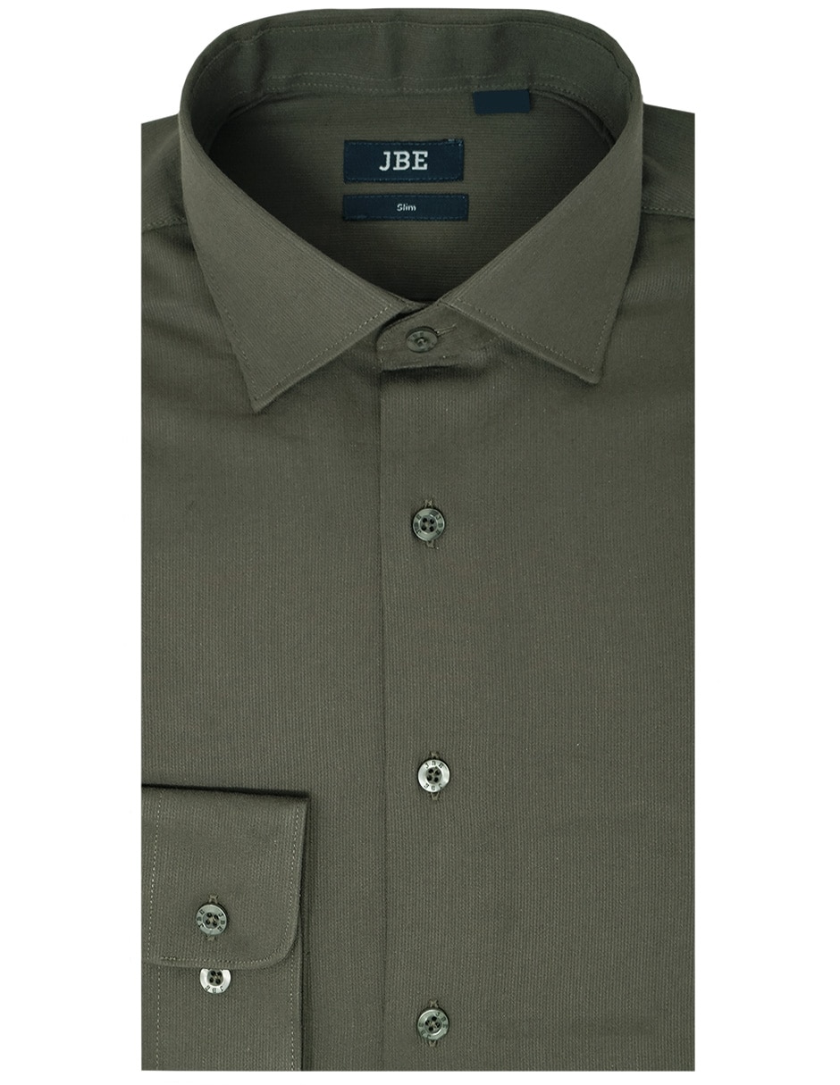 Camisa de vestir de algodón manga larga para hombre Camisa de vestir de algodón manga larga para hombre