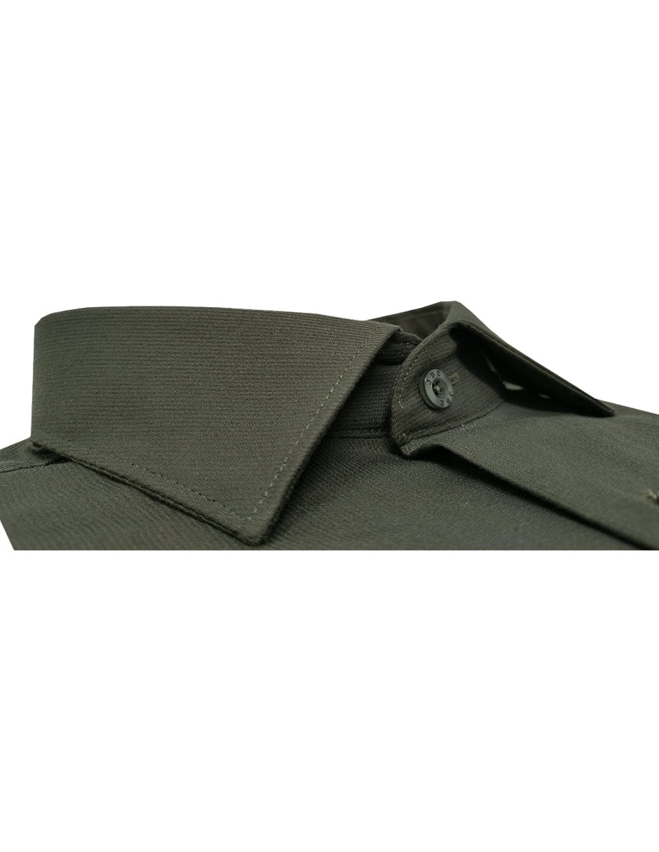 Camisa de vestir de algodón manga larga para hombre 4