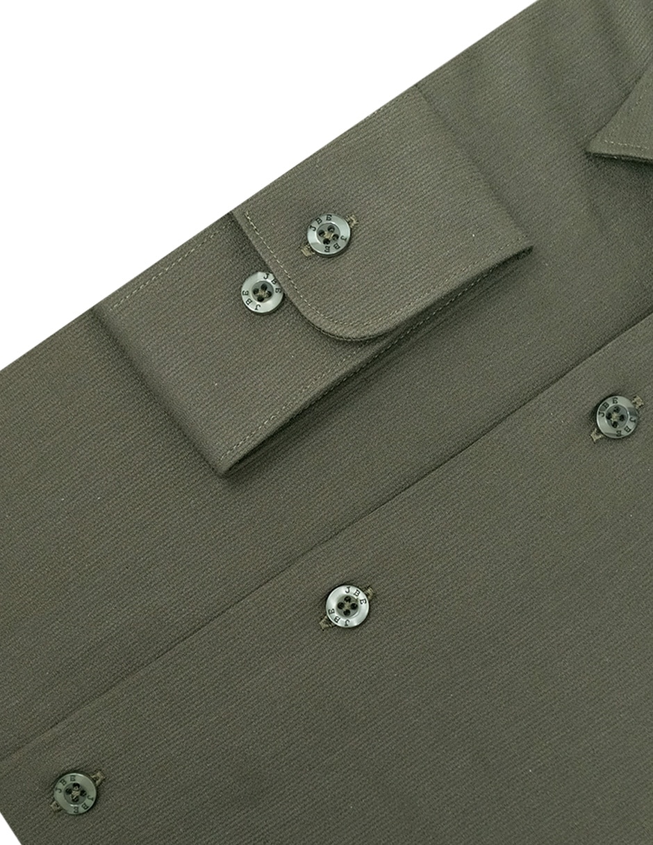 Camisa de vestir de algodón manga larga para hombre 2
