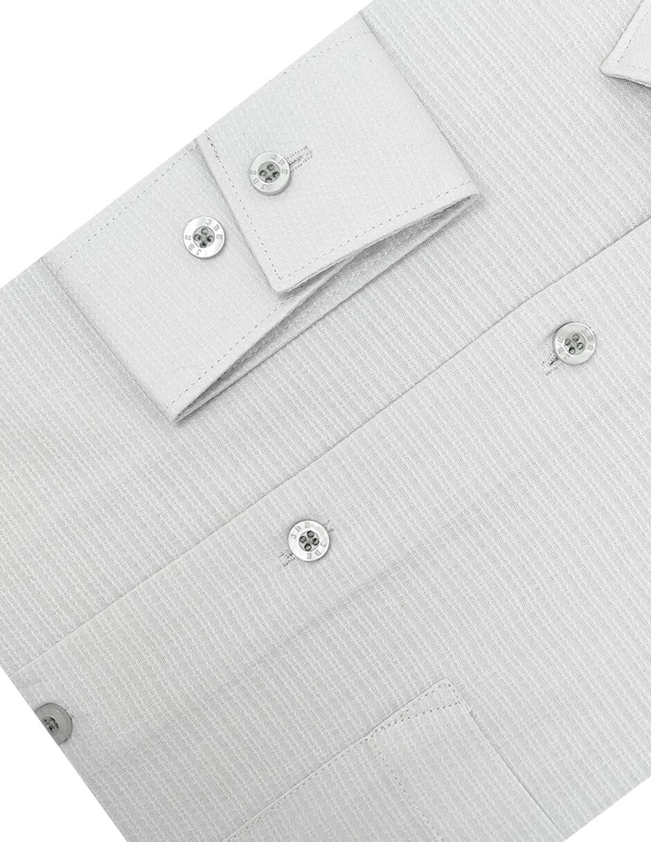Camisa formal de algodón manga larga para hombre 3
