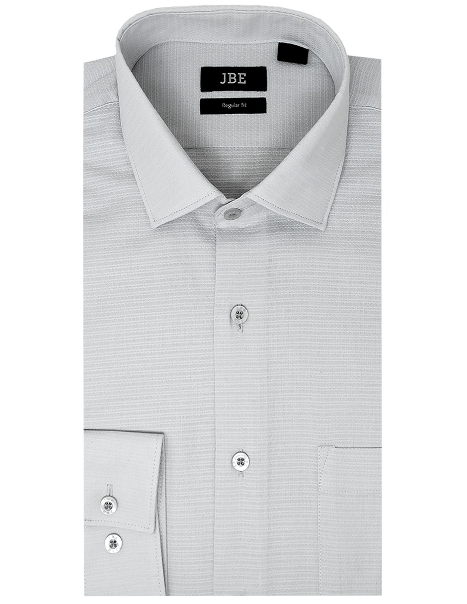 Camisa formal de algodón manga larga para hombre