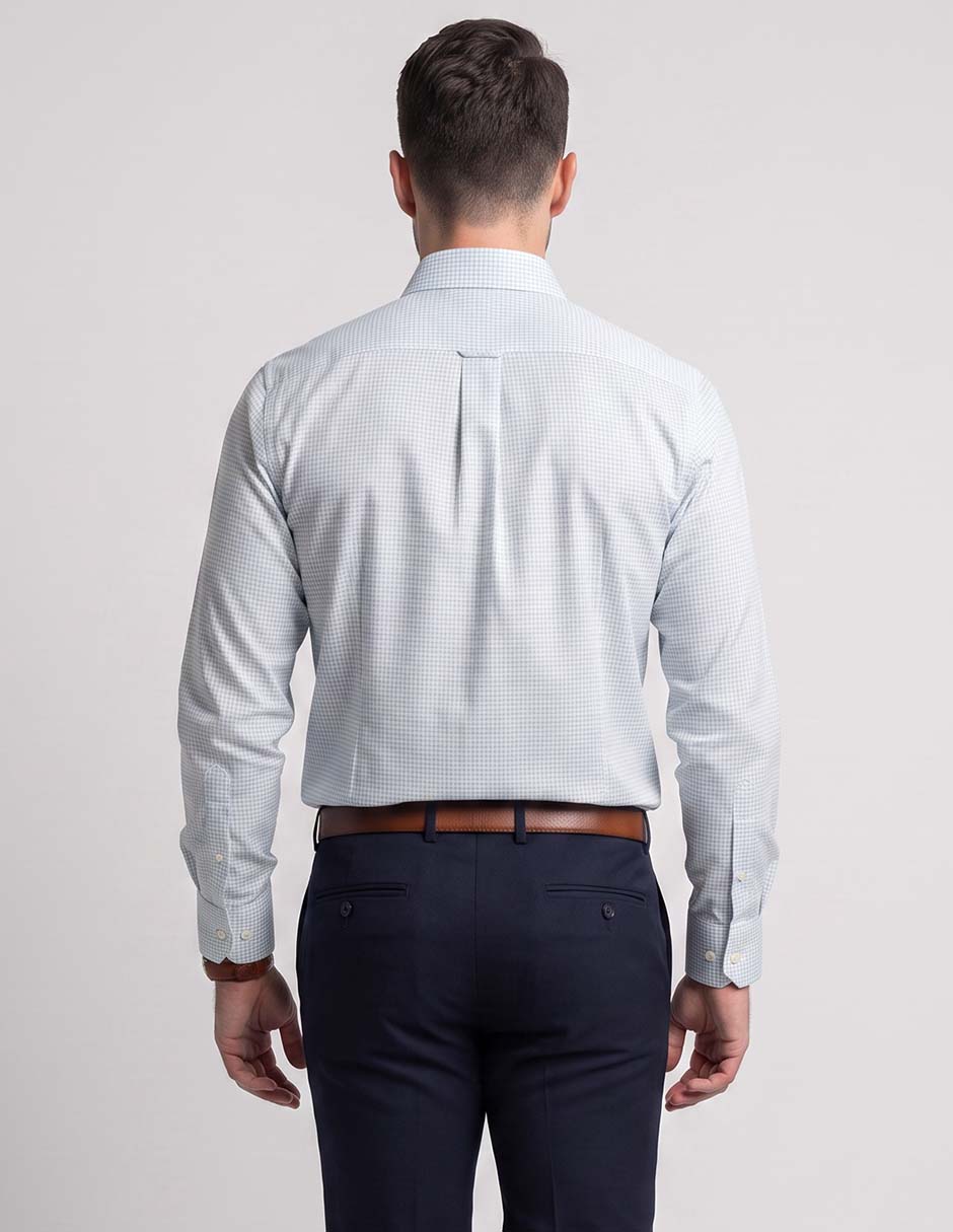 Camisa formal de algodón manga larga para hombre 2