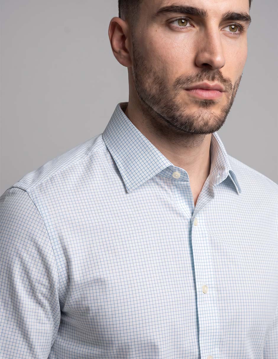 Camisa formal de algodón manga larga para hombre 3