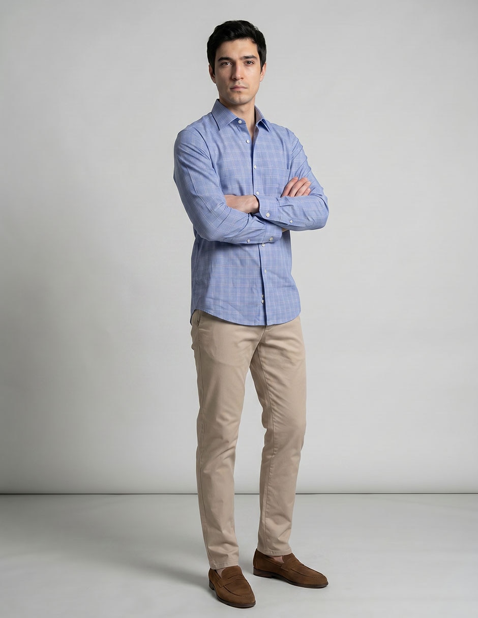 Camisa formal brooks brothers manga larga para hombre
