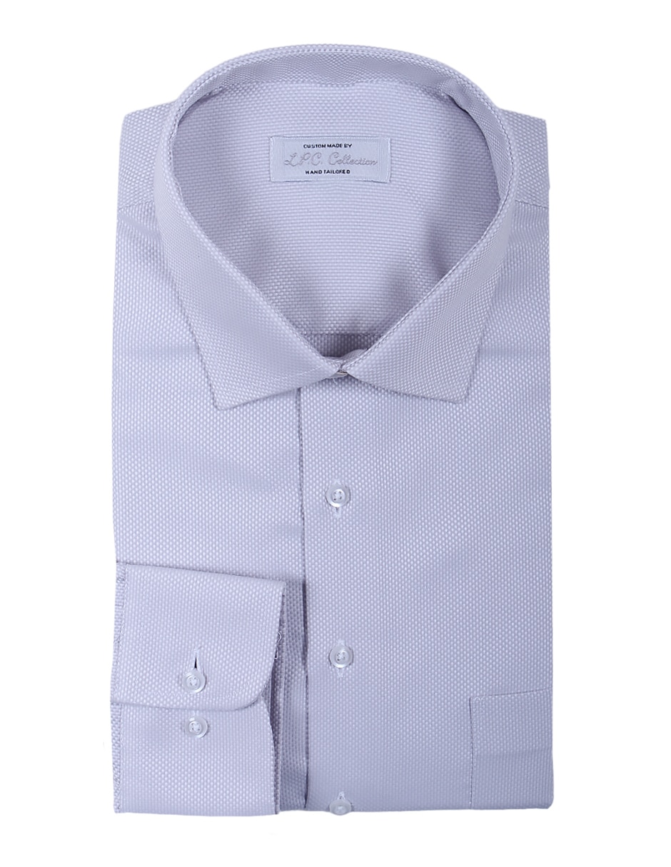 Camisa de vestir L.P.C. de algodón manga larga para hombre