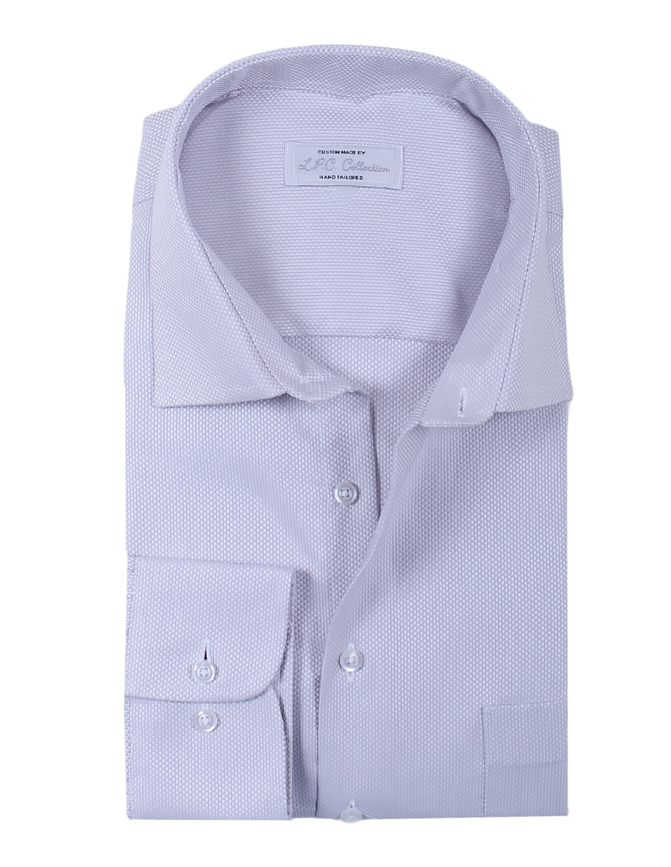 Camisa de vestir L.P.C. de algodón manga larga para hombre