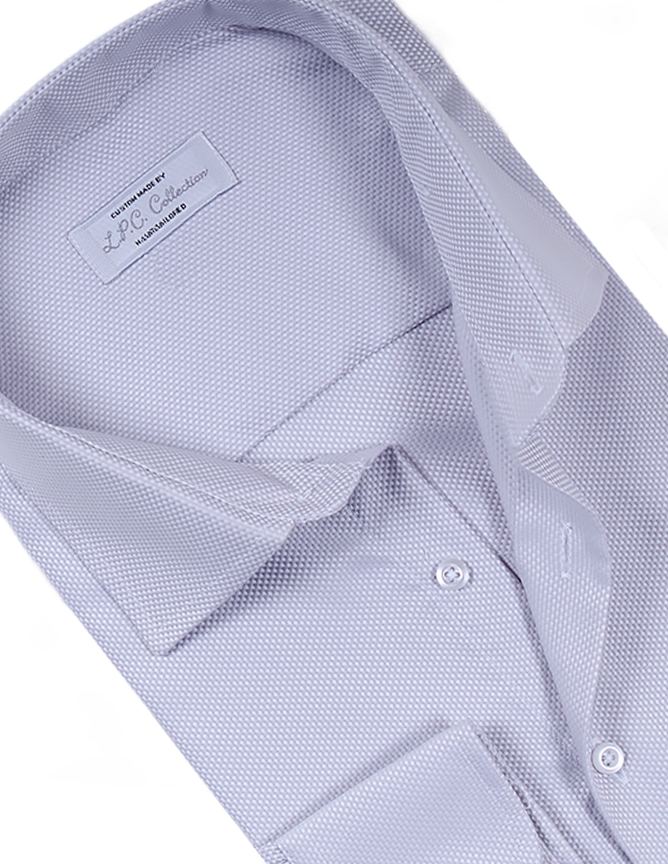 Camisa de vestir L.P.C. de algodón manga larga para hombre