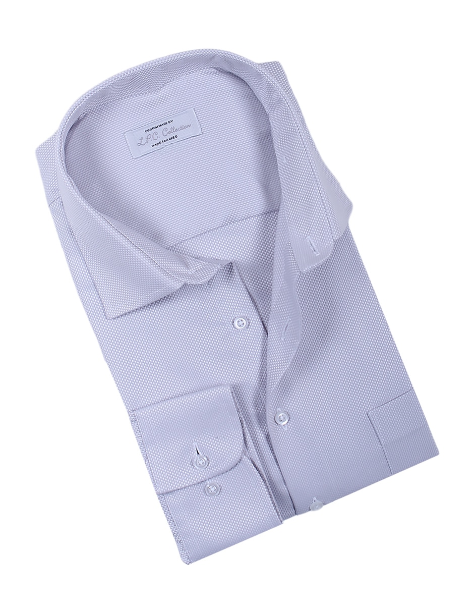 Camisa de vestir L.P.C. de algodón manga larga para hombre