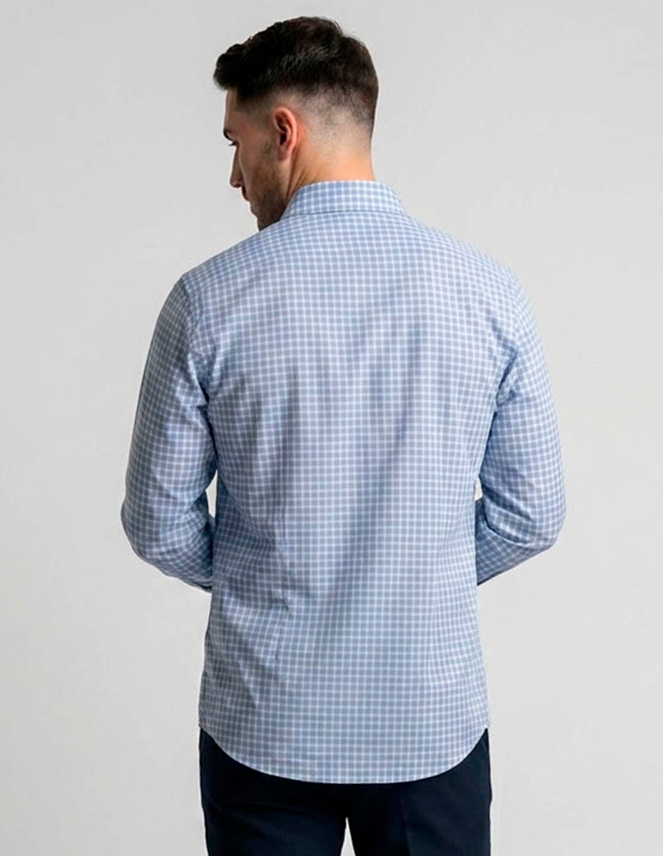 Camisa de vestir de algodón manga larga para hombre 2