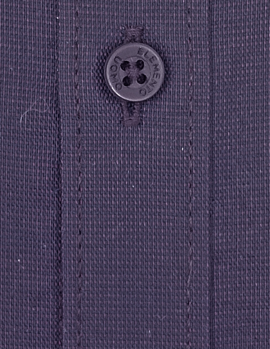Camisa formal mezcla de materiales manga larga para hombre 3