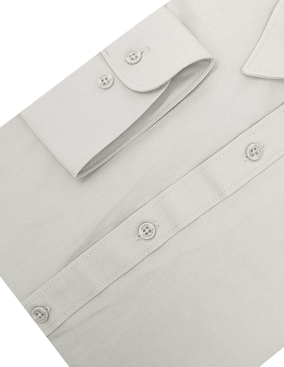 "camisa/sobrecamisa" formal "de" (si aplica) mezcla de materiales "manga" larga "para hombre" 4