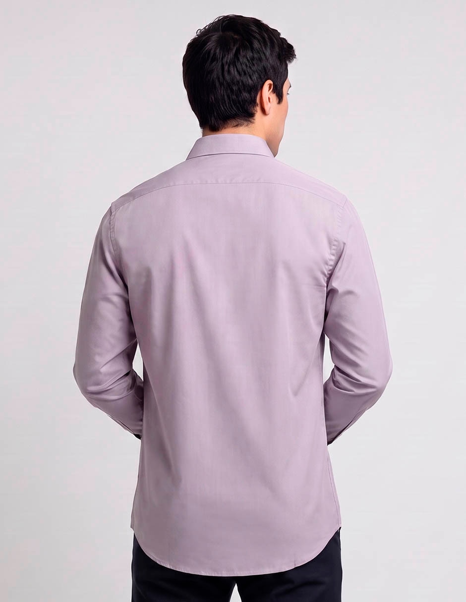 Camisa de vestir de algodón manga larga para hombre 7