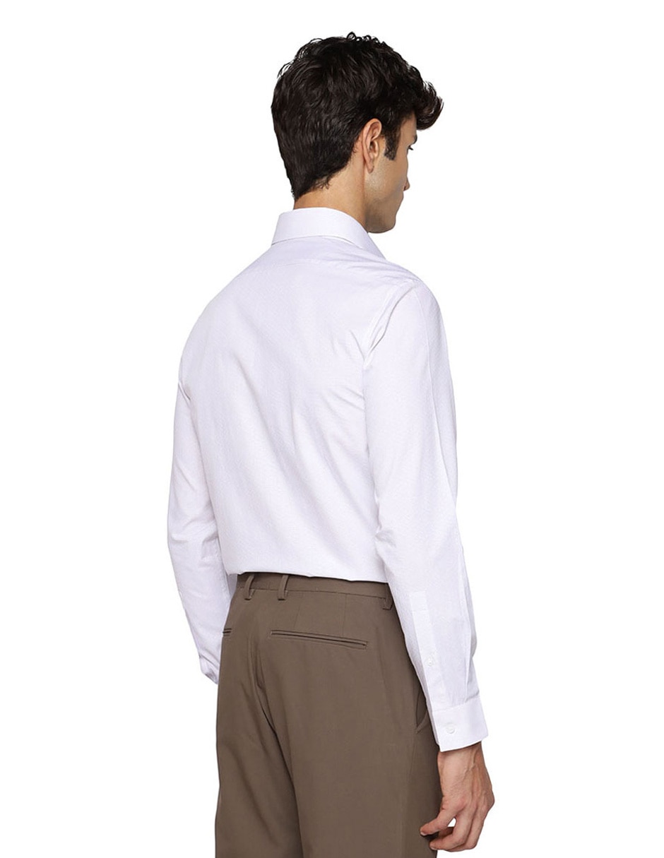 Camisa de vestir de algodón manga larga para hombre 4