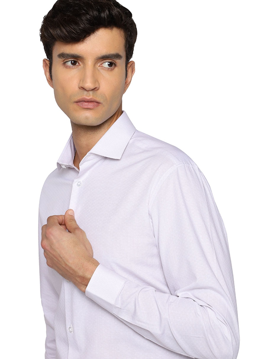 Camisa de vestir de algodón manga larga para hombre 2