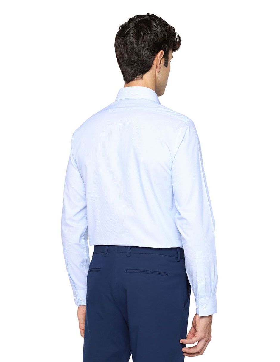 Camisa de vestir de algodón manga larga para hombre 4