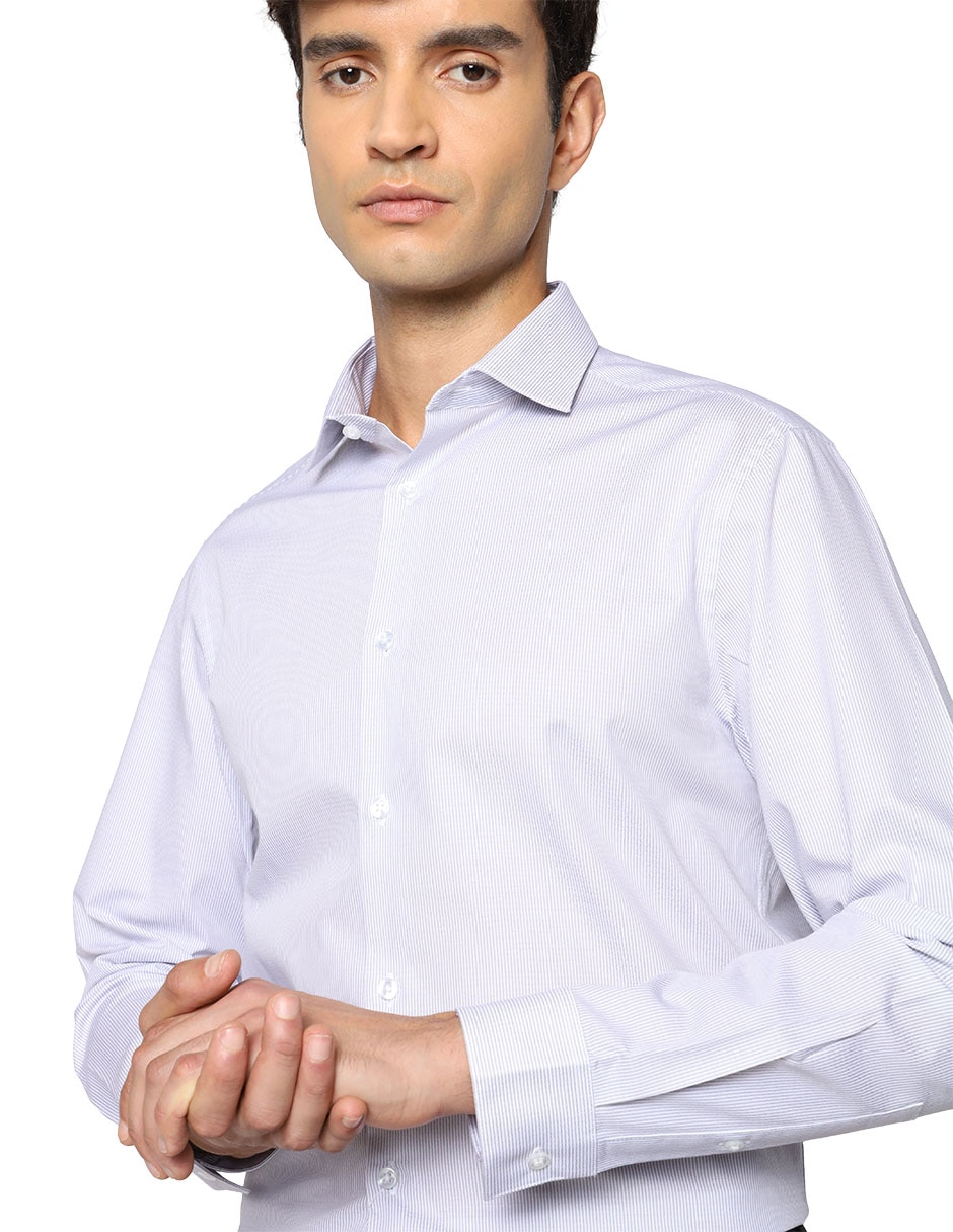 Camisa de vestir de algodón manga larga para hombre 2