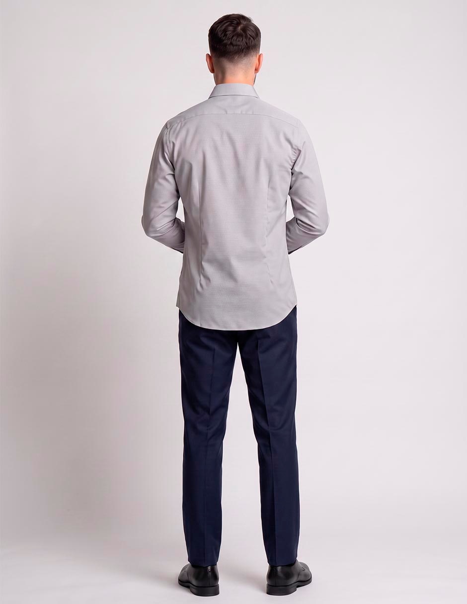 Camisa de vestir de algodón manga larga para hombre 3