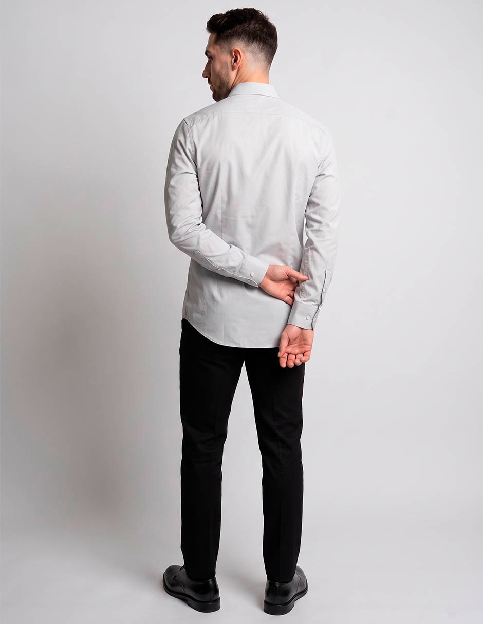 Camisa formal calvin klein de algodón manga larga para hombre 2