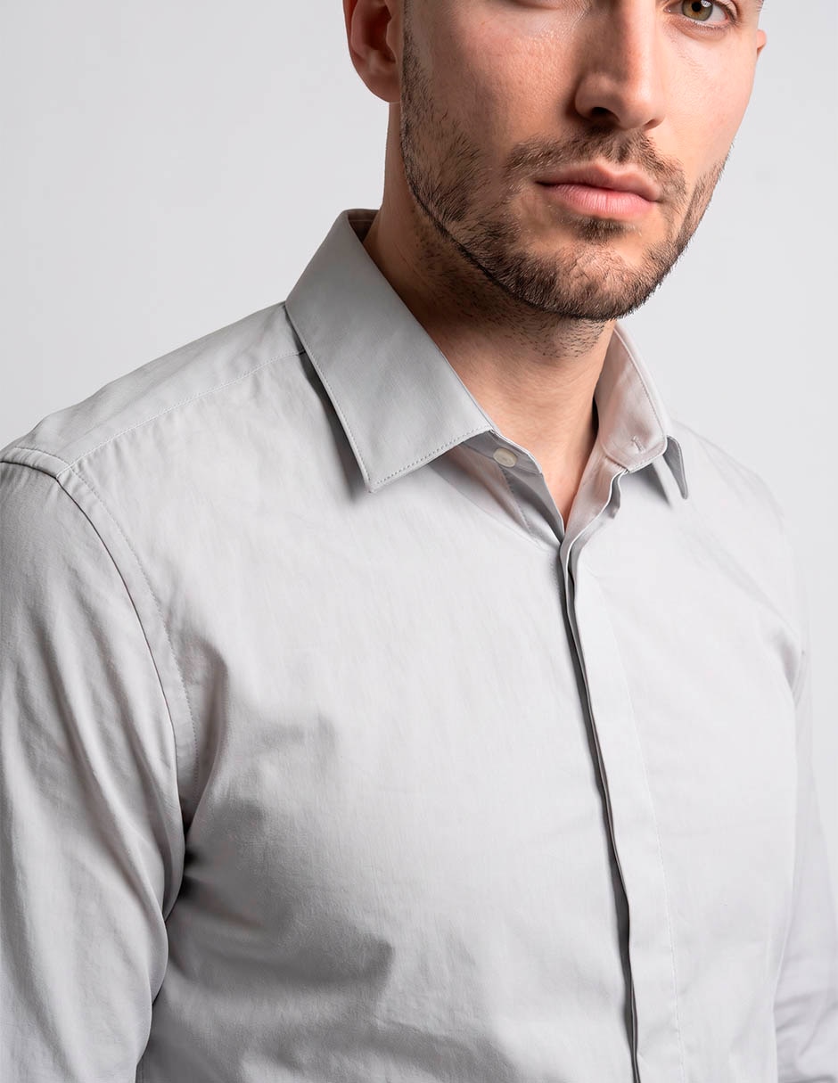 Camisa formal calvin klein de algodón manga larga para hombre 3