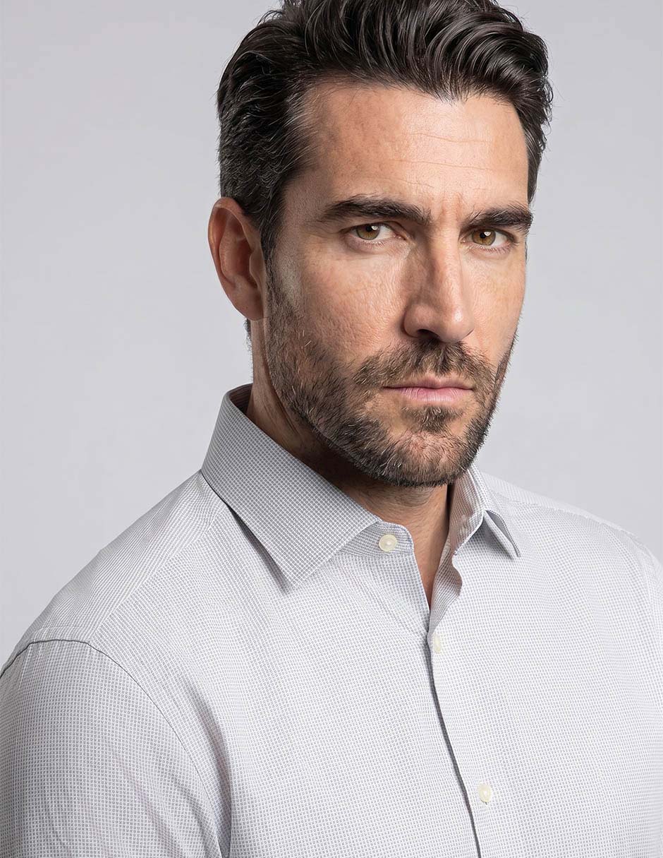 Camisa casual Calvin Klein de algodón manga larga para hombre