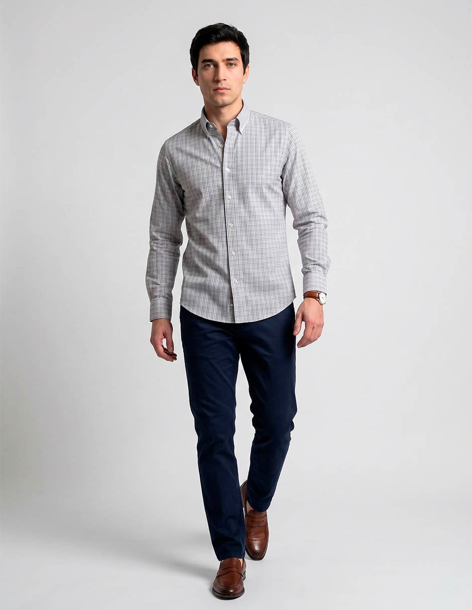 Camisa formal hilfiger de algodón manga larga para hombre Camisa formal hilfiger de algodón manga larga para hombre