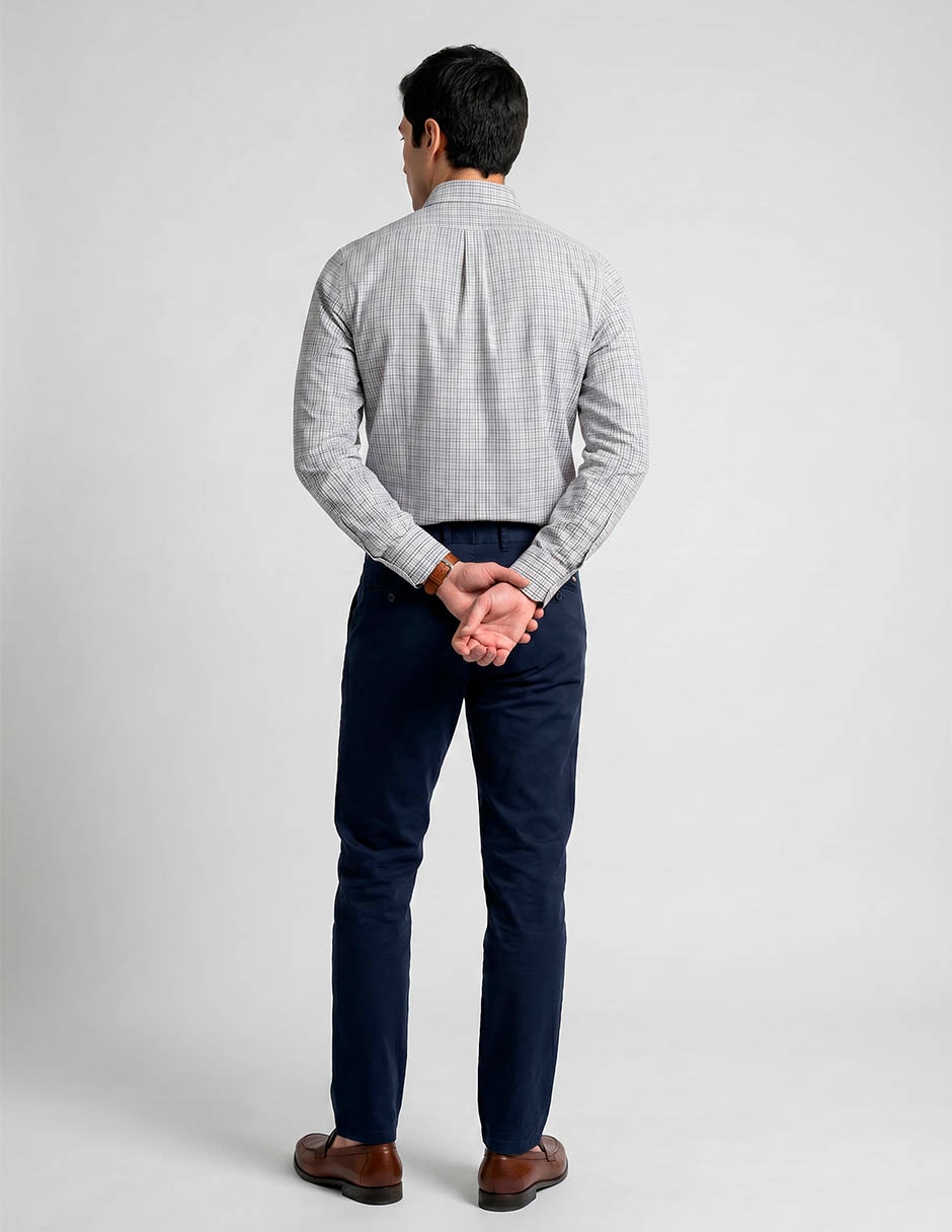 Camisa formal hilfiger de algodón manga larga para hombre 2