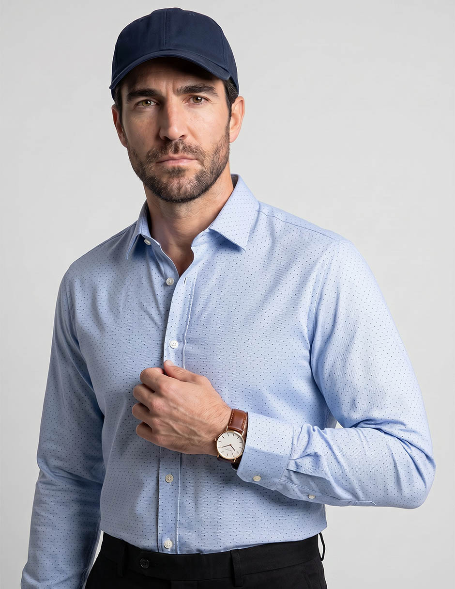 Camisa formal hilfiger de algodón manga larga para hombre Camisa formal hilfiger de algodón manga larga para hombre