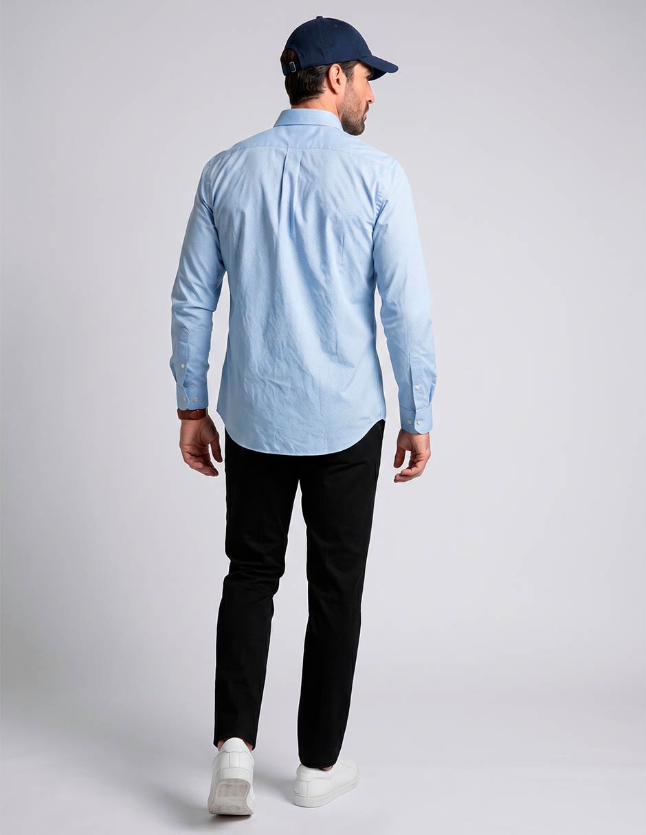 Camisa formal hilfiger de algodón manga larga para hombre 2