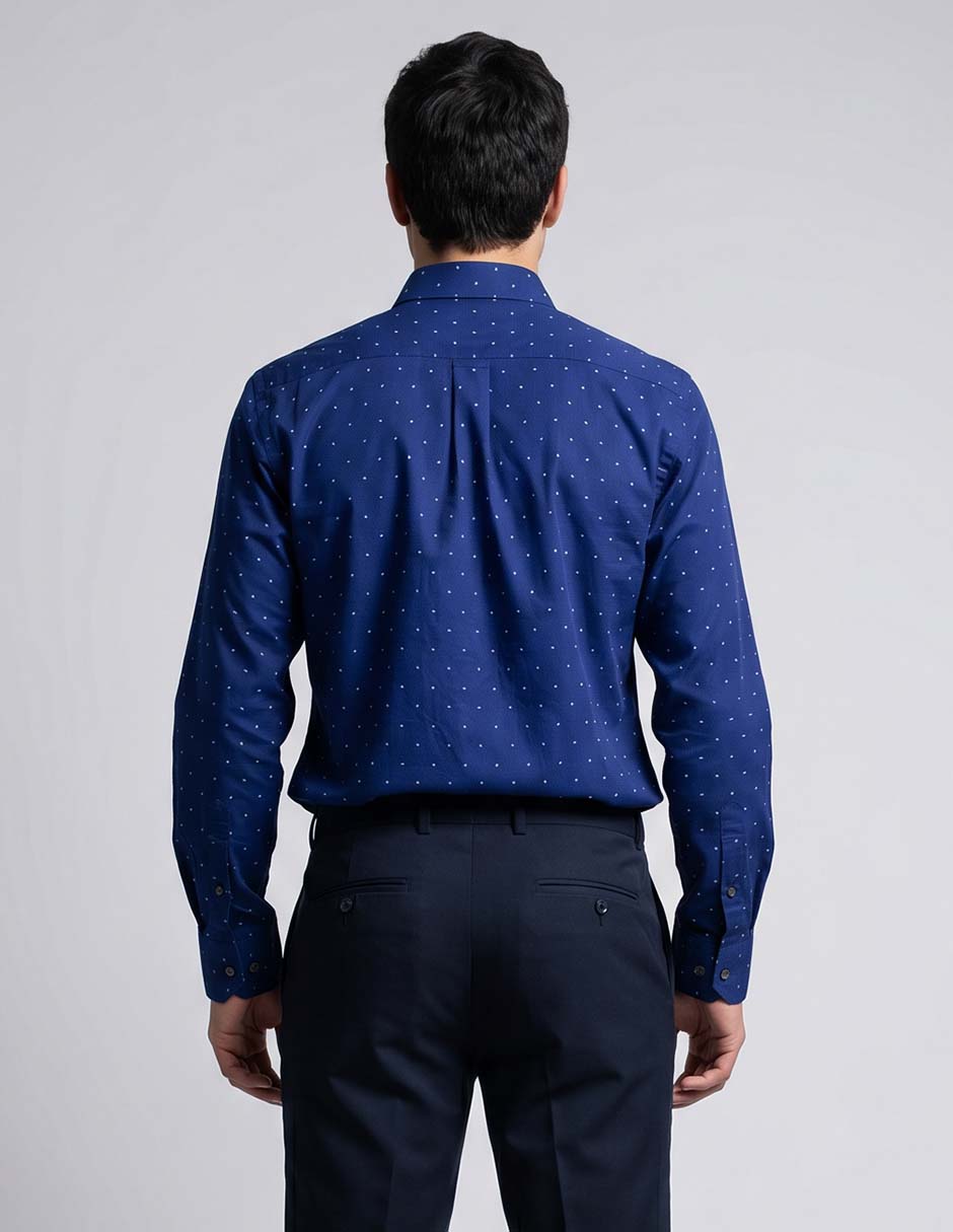 Camisa de vestir de algodón manga larga para hombre 2
