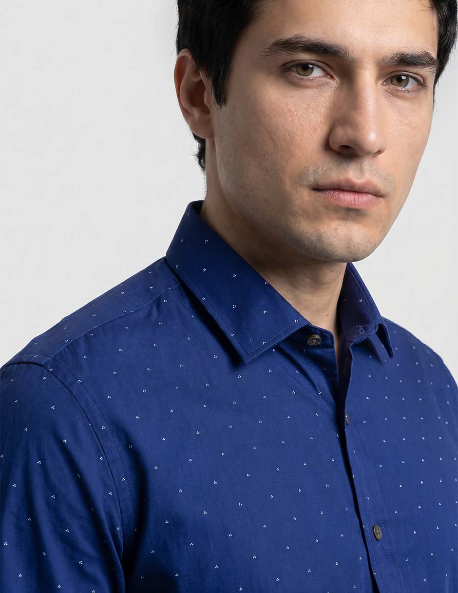 Camisa de vestir de algodón manga larga para hombre 3