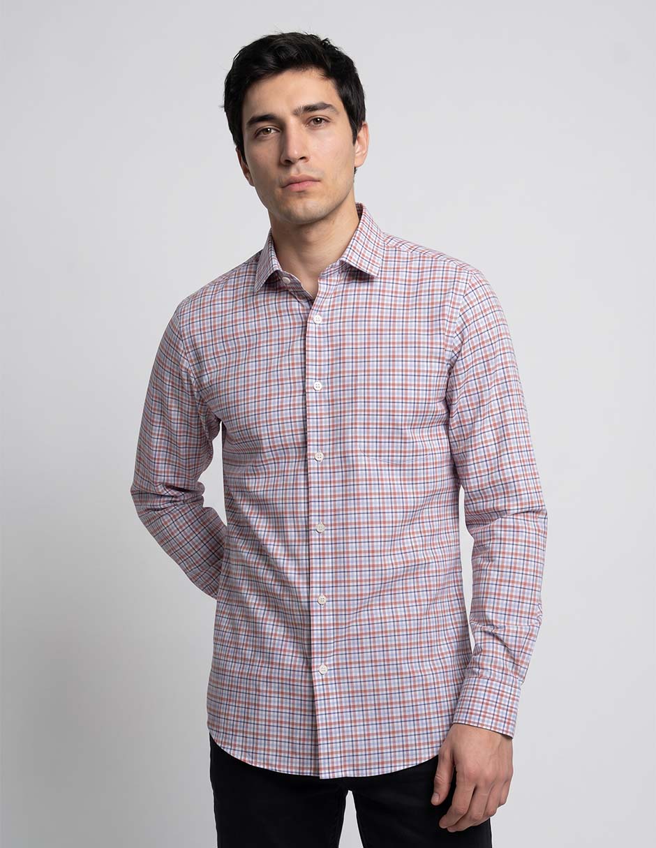 Camisa casual tommy de algodón manga larga