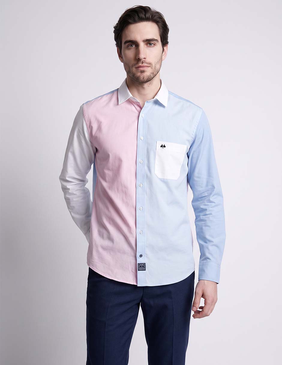 CAMISA SPORT BLOQUES DE COLOR CAMISA SPORT BLOQUES DE COLOR