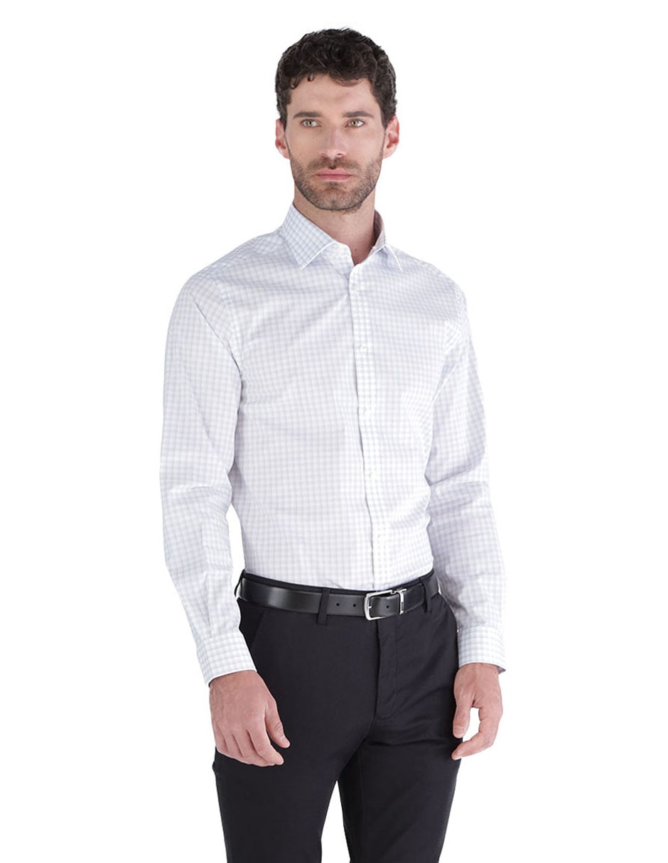 "camisa/sobrecamisa" formal "de" (si aplica) algodón "manga" larga "para hombre" 2