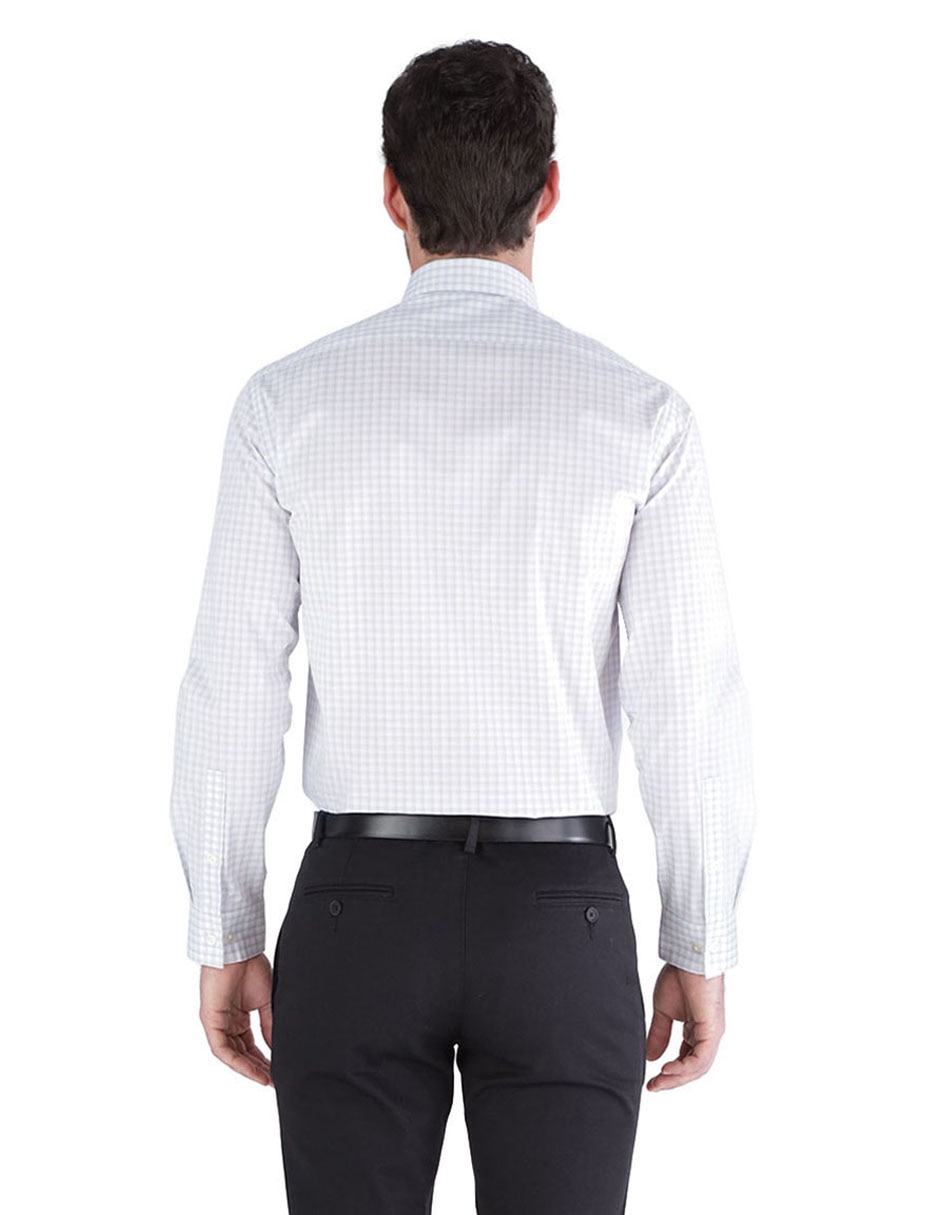 "camisa/sobrecamisa" formal "de" (si aplica) algodón "manga" larga "para hombre" 3