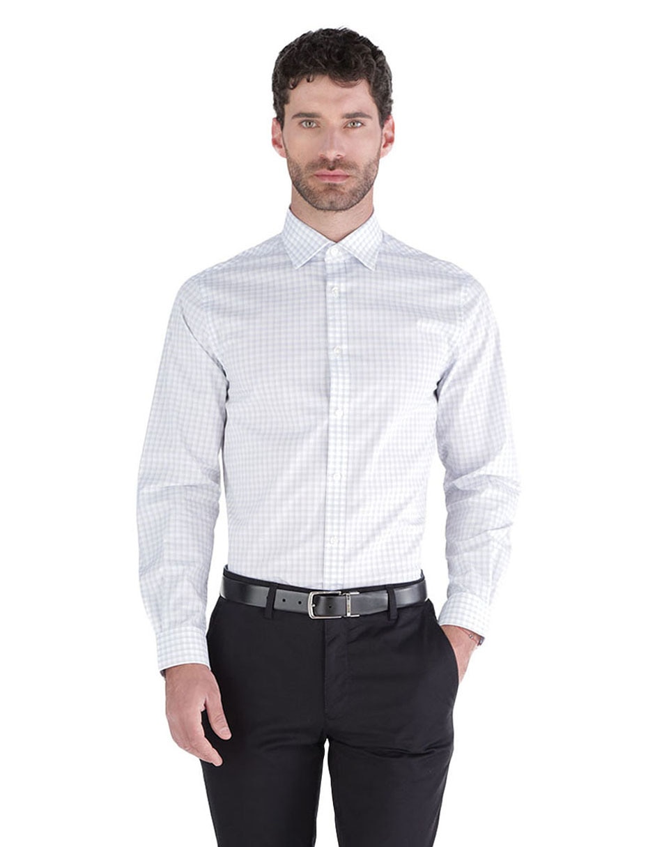 'camisa/sobrecamisa' formal 'de' (si aplica) algodón 'manga' larga 'para hombre'