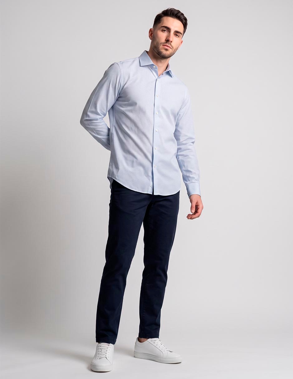 Camisa de vestir Michael Kors de algodón manga larga para hombre