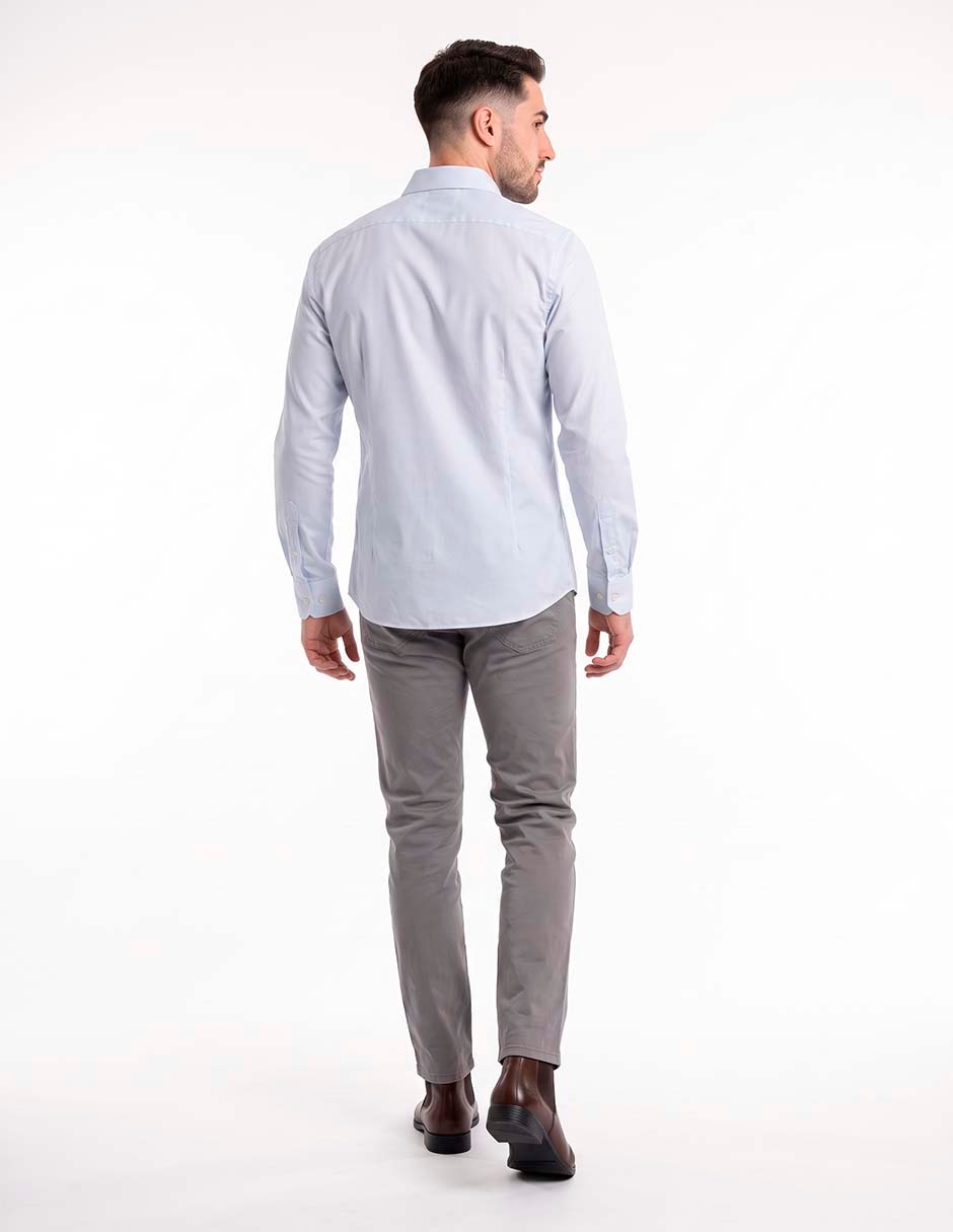 Camisa casual manga larga para hombre 2