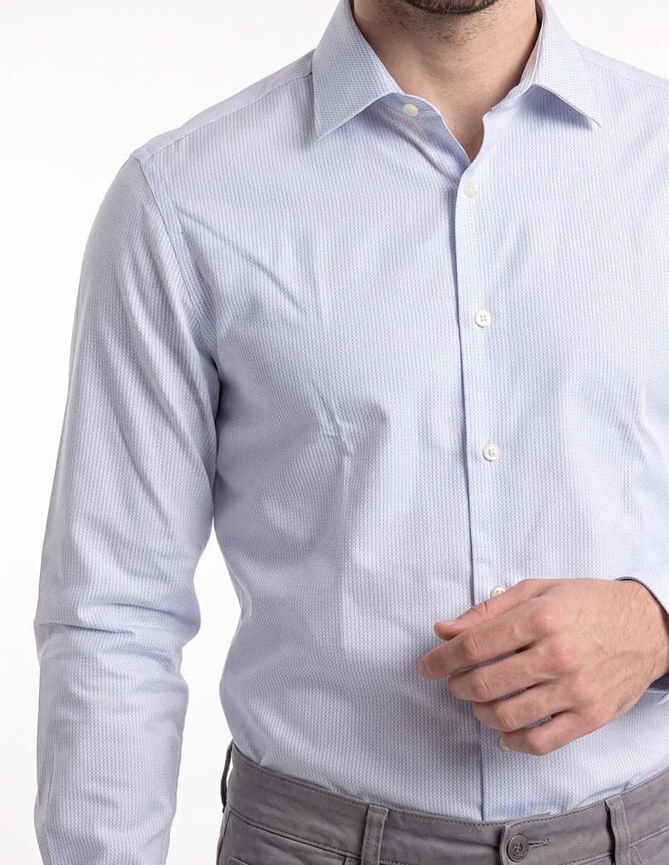 Camisa casual manga larga para hombre 4