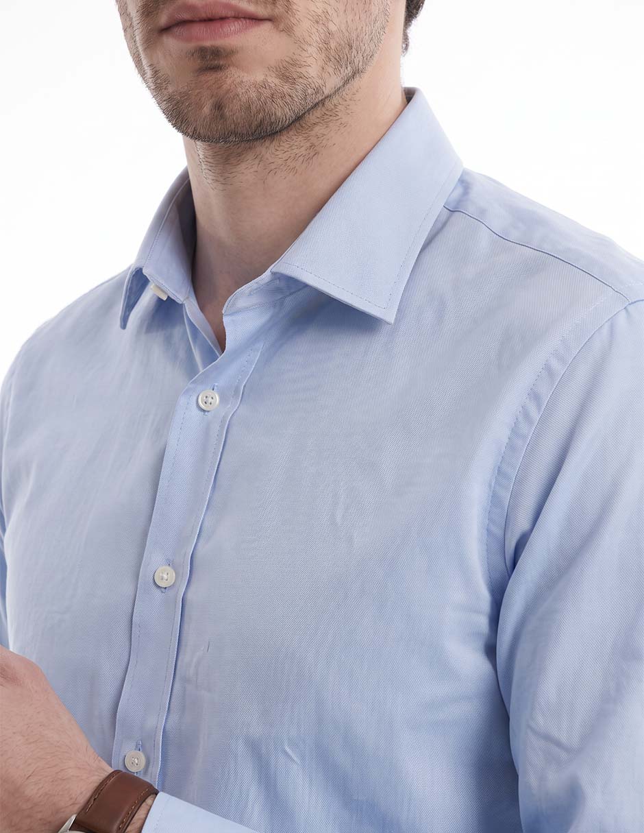 Camisa de vestir de algodón manga larga para hombre 2