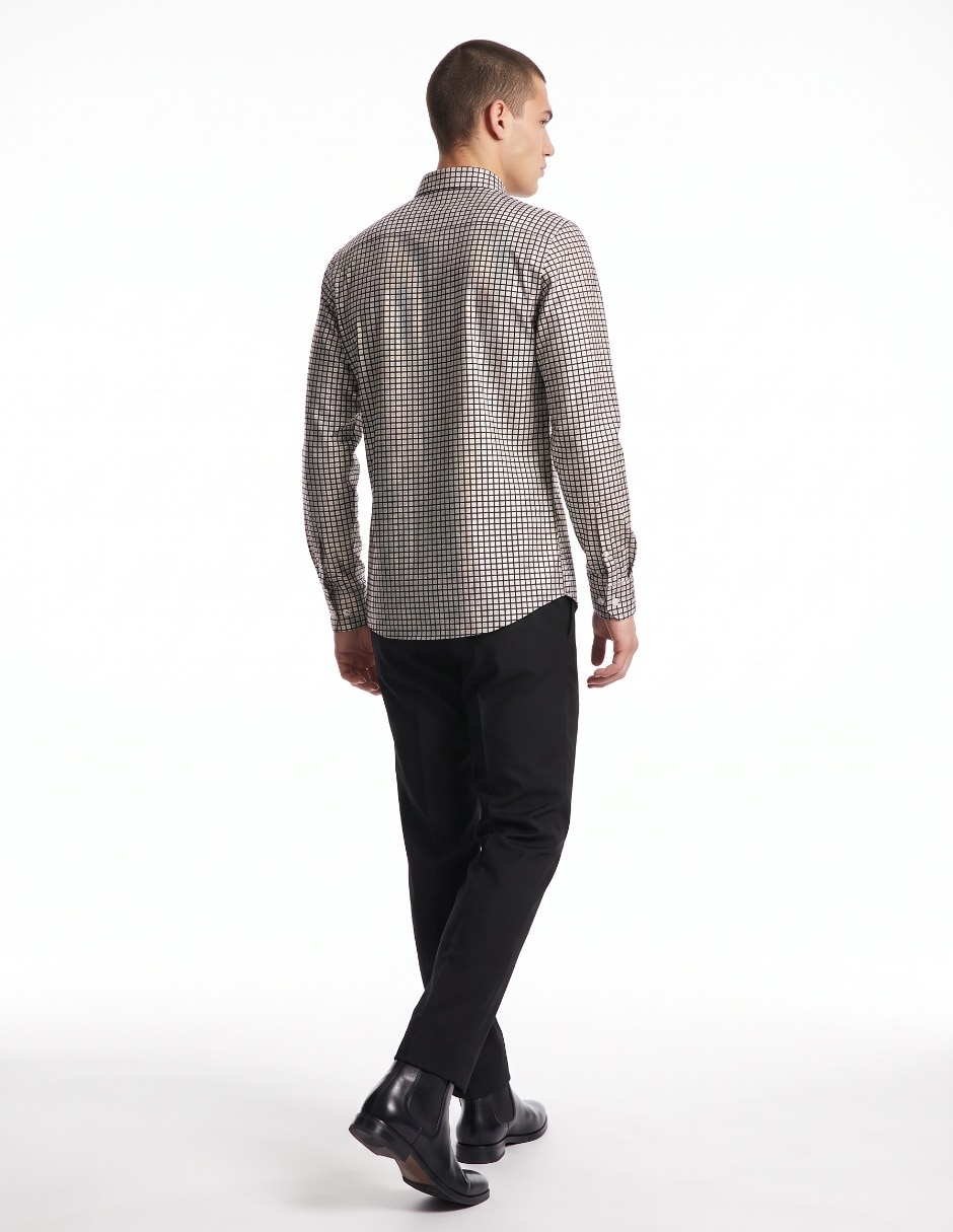 Camisa casual manga larga para hombre 2