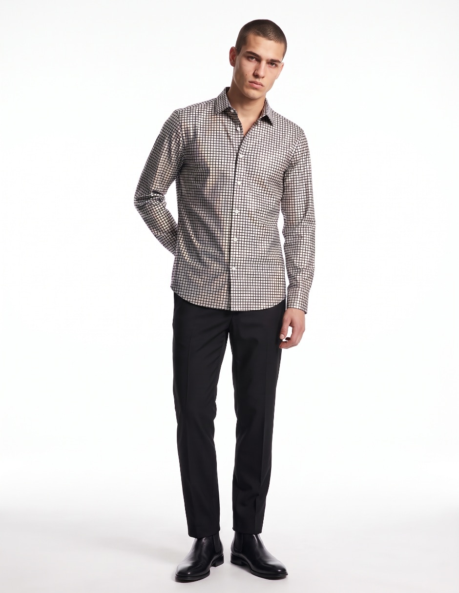 Camisa casual manga larga para hombre 3